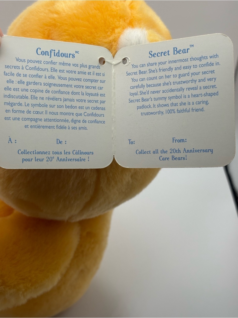 VTG 2003 Care Bears Secret Bear Carlton Cards Plush  NWT 20th Anniversary 13” - Picture 14 of 15